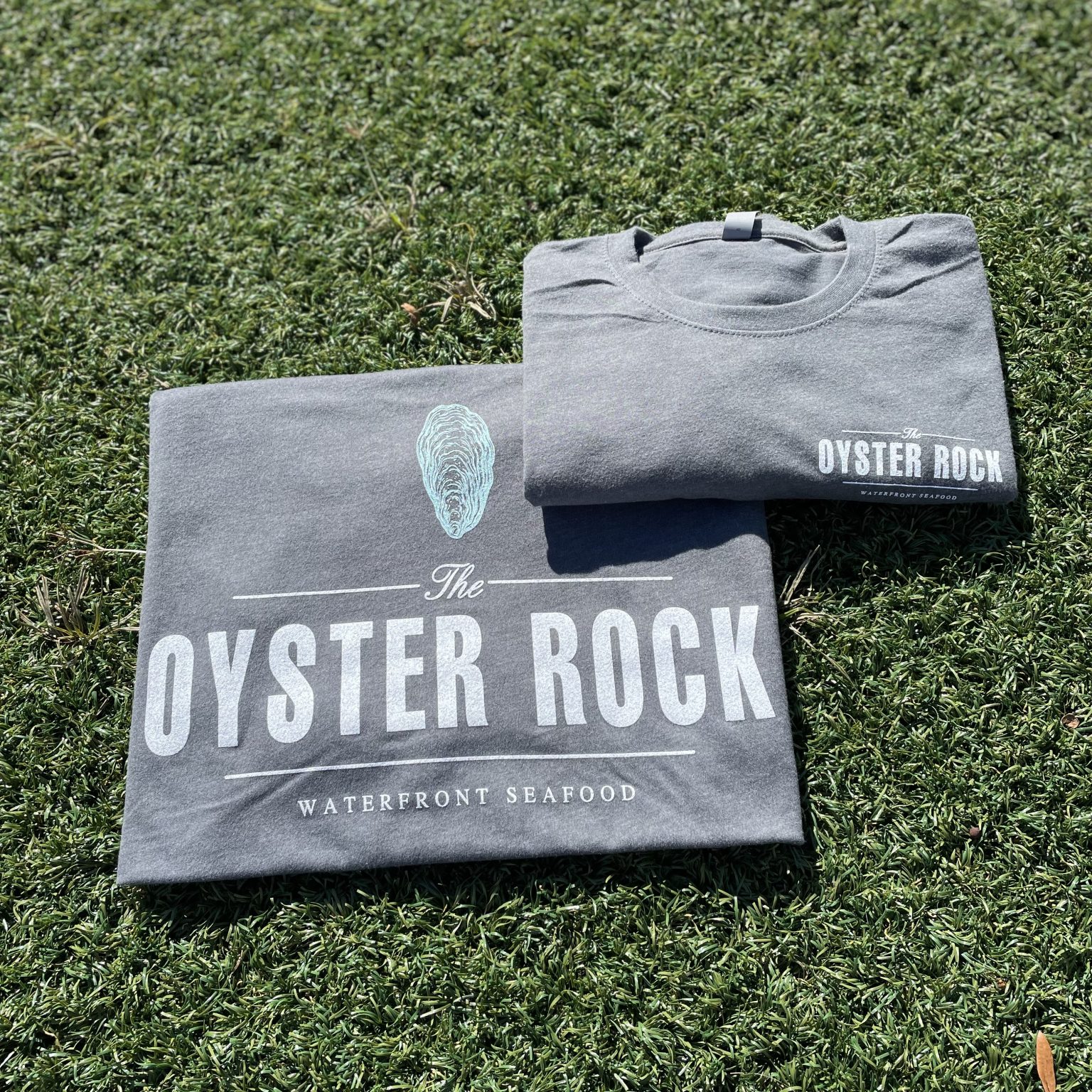 Oyster Rock TShirt Gray Long Sleeve
